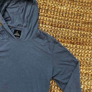 PrAna Hooded T-Shirt Hoodie (Men’s Large) Blue